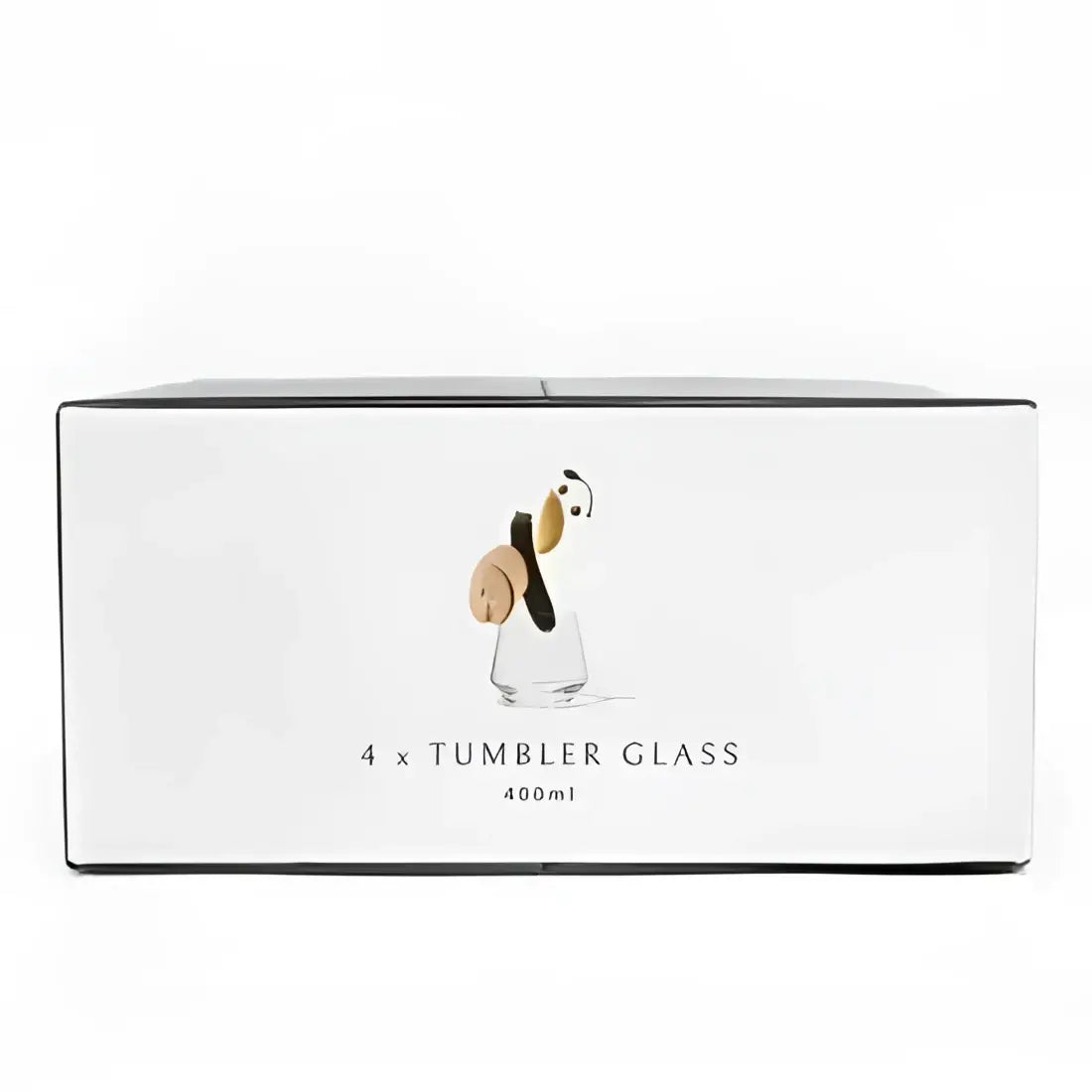 Jan Crystal Tumbler Glasses 400ml Set of 4