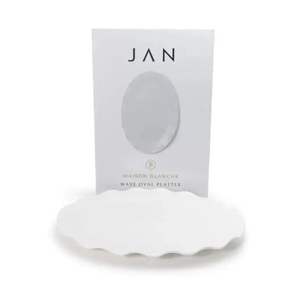 Jan Maison Blanche Fine China Wave Oval Platter 41cm