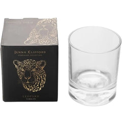Jenna Clifford Frosted Whiskey Glass Leopard 350ml